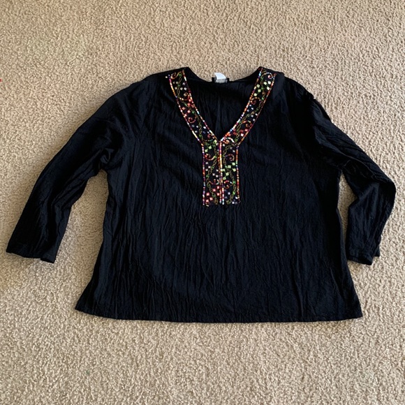 Vintage Crepe Pants Suits Sz 2X - Picture 14 of 16